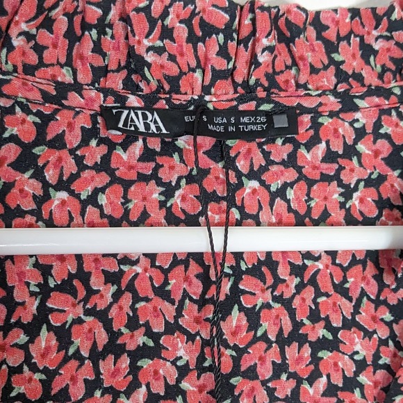 NWOT ZARA floral long sleeve tunic top, small - Picture 4 of 6